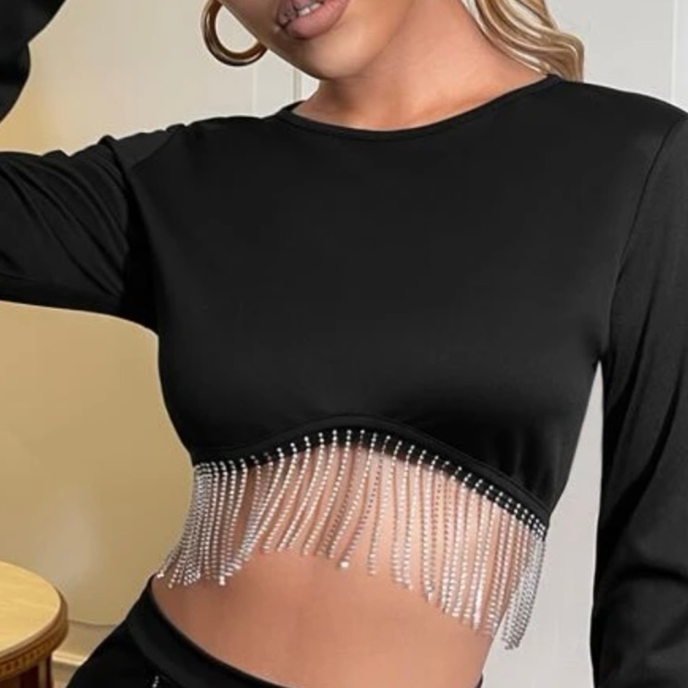 Black Pants Set, Size S